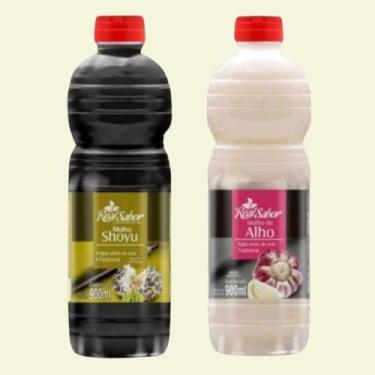 Imagem de Molho Shoyu E Molho De Alho 900 ML Qualidade Premium Mais Tempero