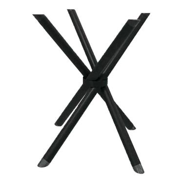 Imagem de Base Pé De Mesa Palito Cor Preta - Flape Para Tampo de Vidro