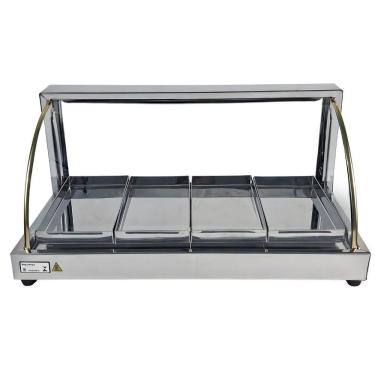 Imagem de Estufa Vidro Curvo 4 Bandejas Inox Com Selo Do Inmetro 127v