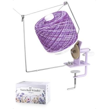 Imagem de Adhafera Enrolador de fios, enrolador de bolas para crochê, grande capacidade de 290 a 473 ml, centro-pull suave para bolo, suprimentos de artesanato de metal para entusiastas de tricô