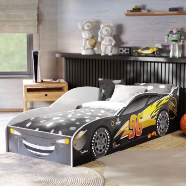 Imagem de Cama Infantil Carro Com Grade Proteção Preto