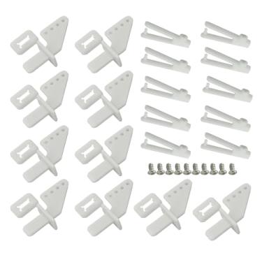 Imagem de 10 Sets Nylon Micro Control Horns 20x11mm 4 Holes with Pin and 1.2x21mm Clevis for RC Airplane KT Model Plane Parts Accessories