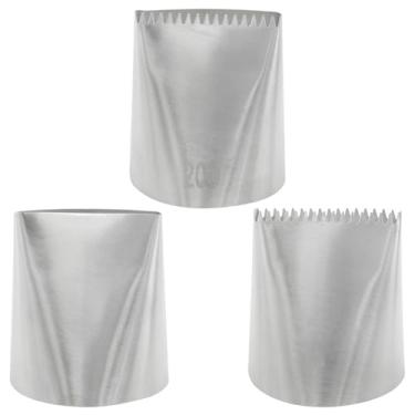 Imagem de Dsjnf Bocais de pão grandes de aço inoxidável, pontas de palha revestidas com açúcar, decoração de bolo, pontas de pastelaria, para trabalhadores de bolos de goma de creme, bicos de tubulação