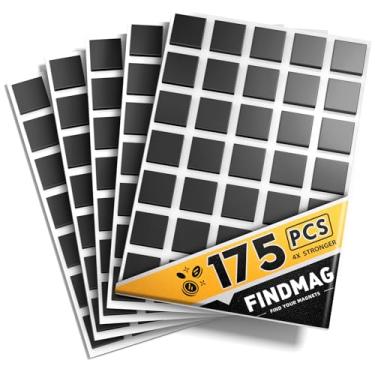 Imagem de FINDMAG Fita Magnética, 175 Ímãs Quadrados Com Adesivo, Flexível Para Artesanato, Projetos Diy Tiras, Pendurar E Organizar Objetos Leves (Cada 20 X 2 Mm)