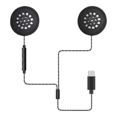 Imagem de Mqetly Fone de ouvido estéreo para capacete, alto-falante, fones de ouvido para capacete de motocicleta