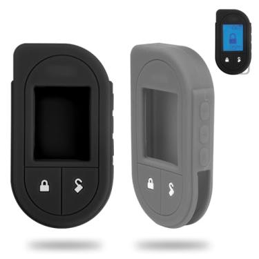Imagem de Jawfait Pacote com 2 capas para controle remoto compatível com Viper, capa protetora de silicone durável, antiqueda e poeira, adequada para sistema de alarme Viper 5706, 4706, 7756V, 7351V, 7752V