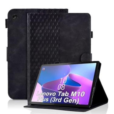 Imagem de Varohix Capa para Lenovo Tab M10 Plus 3ª geração 2022 10,6 polegadas (TB125FU/TB128FU/TB128XU) PU couro fólio magnético suporte de cartão com suporte para caneta S, preto
