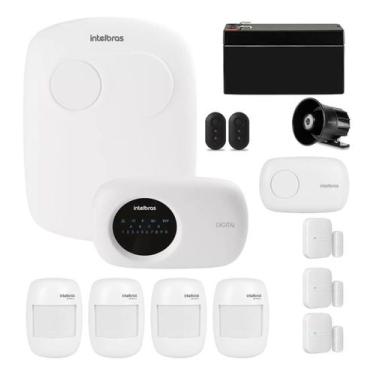 Imagem de Kit Alarme Profissional Intelbras AMT 2118 EG com 7 Sensores Sem Fio e