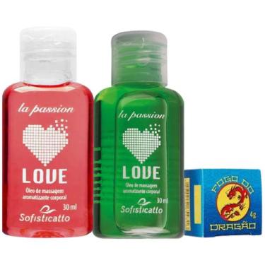 Imagem de Kit Íntimo Love Hot Morango + Love Hot Menta + Pomada Dragão Ginseng (