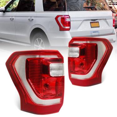 Imagem de KACHIR Conjunto de luz traseira para Ford Expedition 2018-2021 Par de luz traseira de freio traseiro motorista esquerdo e lado direito do passageiro