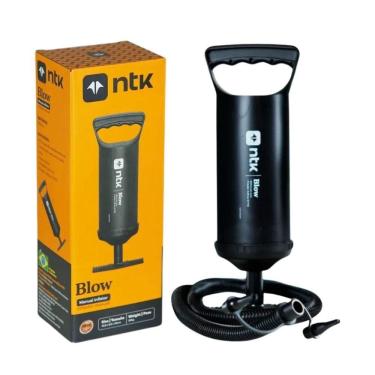 Imagem de Inflador Bomba de Ar Manual Blow 850ml com 3 Bicos Adaptadores para Carros, Motos, Bicicletas e Infláveis Nautika