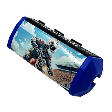Imagem de Almofada de guidão para bicicleta suja, barra transversal de proteção de peito de esponja serve para motos de sujeira de 3,8 cm, motocross, quadriciclos, off-road, guidão, barra transversal (azul)