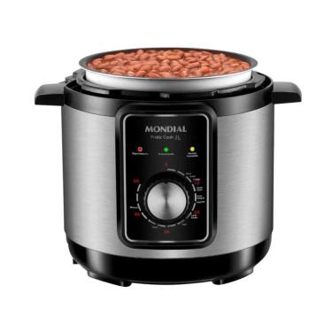 Imagem de Panela de Pressão Elétrica Mondial Pratic Cook 3L 10 Funções 700W Preto 127V - PE-47-3L-I