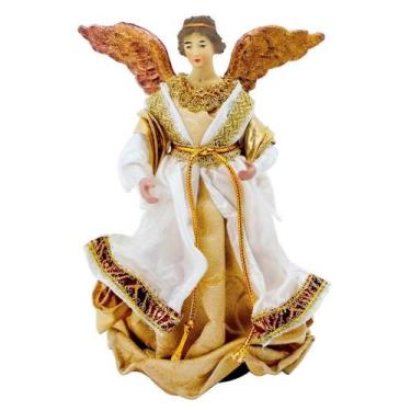 Imagem de Estátua Natal Estatueta Decorativa Em Resina Anjo Plus 25,5cm - Gici C