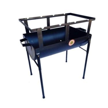 Imagem de Churrasqueira Prática Chapa de Aço Carbono 50x29cm - OUTRAS MARCAS