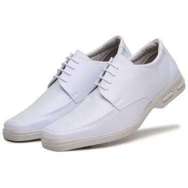 Imagem de Sapato Casual Masculino Cadarço Esporte Fino Palmilha Com Alta Absorção de Impacto Super Leve Tamanho:43;Cor:Branco;Gênero:Masculino;Departamento BS:Esporte