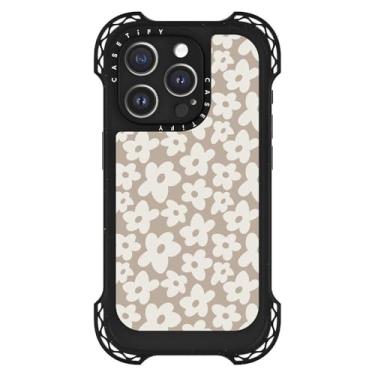 Imagem de CASETiFY Capa Ultra Bounce para iPhone 15 Pro [10x testado contra quedas de grau militar/proteção contra quedas de 10 metros/compatível com Magsafe] - Flor natural - chuteira preta