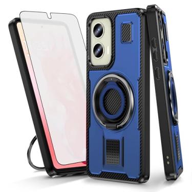 Imagem de Asuwish Capa de celular para Motorola Moto G Stylus 5G 2024 com protetor de tela de vidro temperado e suporte de anel à prova de choque com suporte protetor de celular de camada dupla para celular G5