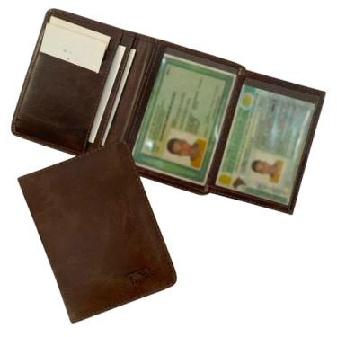 Imagem de Carteira Compacta Couro RFID Blocking 20-R Personalizada Raffai Couros