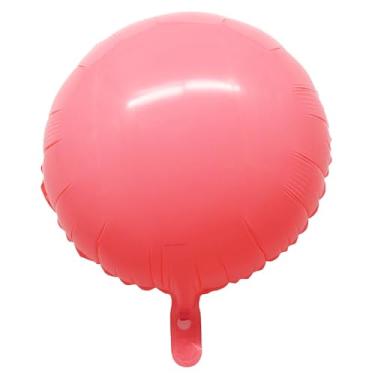 Imagem de BALAO MACARON REDONDO C/CANUDO VERMELHO 18"