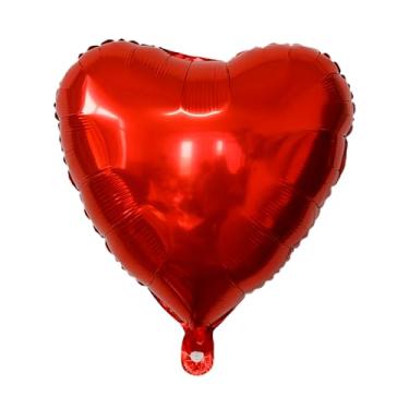 Imagem de BALAO METALIZADO CORACAO C/CANUDO VERMELHA 10" C/ 6 UNIDADES