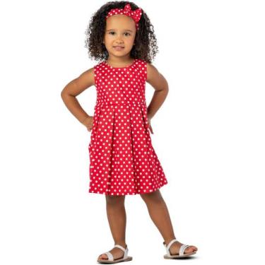 Imagem de Vestido Festa Bebê Menina Vermelho Bolinha Minnie - VRASALON, 2, Verme
