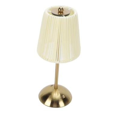 Imagem de Depisuta Abajur de Mesa Boho Rattan, Luz Noturna LED Regulável de 3 Cores Com Controle de Toque, Com Carregamento Tipo C e Vida útil da Bateria de 8H, para Quarto, Sala de Estar,