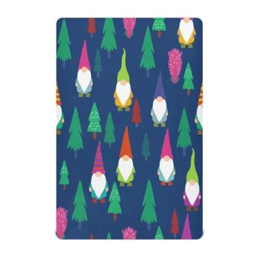 Imagem de Qilmy Lençóis de bebê Christmas Dwarves, macio, respirável, de microfibra elástica, lençol com elástico para meninos e meninas, capa de colchão infantil portátil de 99 cm x 68 cm