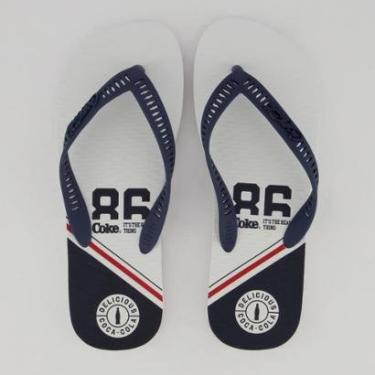 Imagem de Chinelo Coca Cola Sprint Branco e Marinho-Masculino
