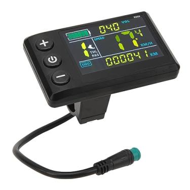 Imagem de KIMISS Medidor de Display LCD de Bicicleta Elétrica - Painel de Controle de Tela Colorida ABS à Prova d'água para Scooters Elétricos 24V 36V 48V, Com Display Retroiluminado e Fácil Instalação