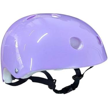 Imagem de Kit de Proteção Infantil com Capacete Violeta, Joelheiras, Cotoveleiras e Protetores para Patinação e Ciclismo, Conjunto de Segurança Esportiva