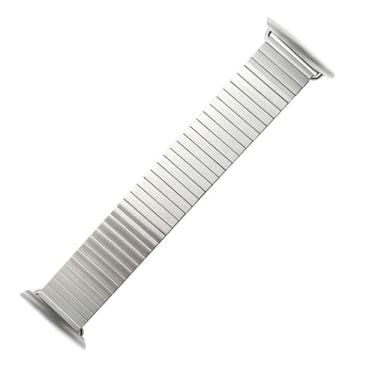 Imagem de CYSUE para Apple Watch Band 44mm 40mm 42mm 38mm 41mm 45mm Aço Inoxidável Pulseira de Metal Magnética Milanese Loop (Cor: Prateado, Tamanho: 41MM)
