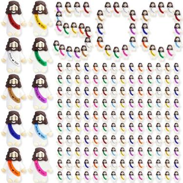 Imagem de 500 peças de bonecos de pequeno Jesus mini brinquedos de borracha para esconder e procurar, bolso Jesus te amo miniaturas, lembrancinhas de festa religiosas, presentes de batismo, escola dominical