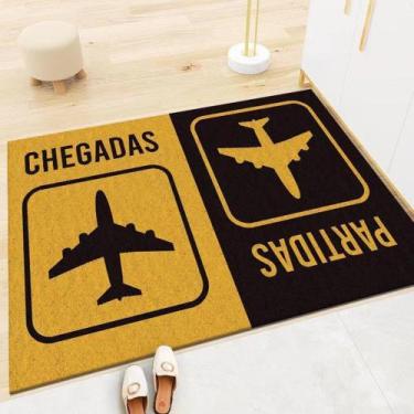 Imagem de Tapete Capacho Bem Vindo Estampas Divertidas Para Porta de Entrada e S