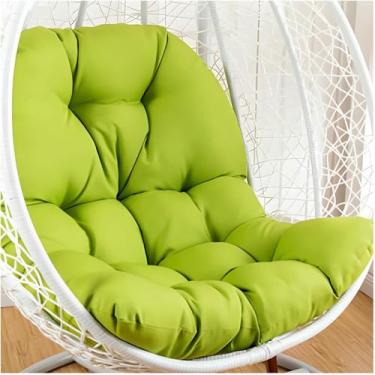 Imagem de Almofada De Cadeira De Ovo De Substituição Com Botão Grosso Almofada De Balanço Externa Tufada, Almofada De Assento De Rede À Prova D'água E Macia, Para Pátio, Varanda, Cadeira De Cesto Suspenso