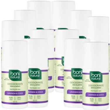 Imagem de KIT 12 BONI NATURAL DESODORANTE MAGNESIO E LAVANDA VEGANO SEM ALUMINIO 55ML / GENERICO