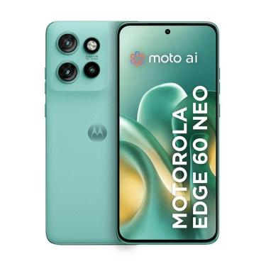 Imagem de Smartphone Motorola Edge 60 Neo 5G - Menta, 256GB, 24GB (12GB RAM + 12GB RAM Boost), Câmera 50MP e Tela de 6,4" 1.5K