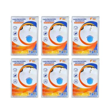 Imagem de Kit 6 Protetores de Colchão Solteirão Faiber Flex Antiácaro