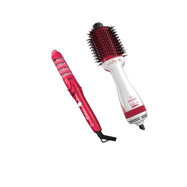Imagem de Kit Gama Lichia Bivolt - Escova 1300W + Modelador 180ºc