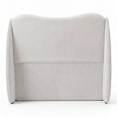 Imagem de Cabeceira Orgânica Para Cama Box Viúva Luma 120cm Bouclê Branco - Abmaza