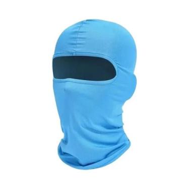 Imagem de Máscara De Esqui Masculina De Rosto Inteiro Preta Balaclava Com Cobert