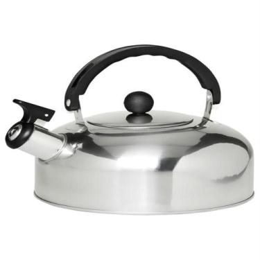 Imagem de Chaleira em aco inox com apito e alca termica bule 2 litros para cafe 
