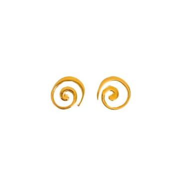 Imagem de Brinco Feminino Origem Banhado a Ouro 18k - Brinco em Espiral - Semijo