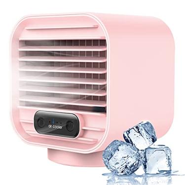 Imagem de Ventilador de Ar Condicionado Portátil Desktop Cooler Cooler 150mL Mini Space Cooler com 3 Velocidades de Vento Ventilador de Refrigerador de Ar Silencioso Alimentado por USB para Dormitório de Escritório Doméstico