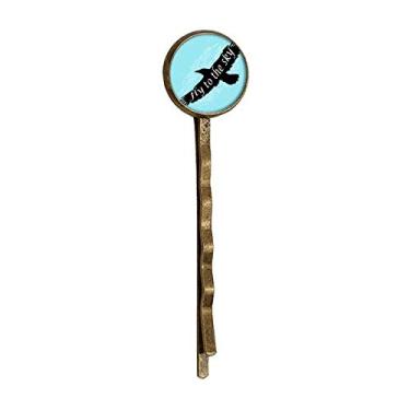 Imagem de Bobby Pin de cabelo preto com contorno natural de águia animal