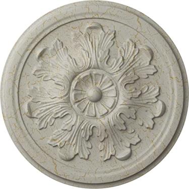 Imagem de Medalhão de teto Ekena Millwork CM12LEPCC Legacy Acanthus 12 3/4"OD x 7/8"P (serve em toldos de até 3 1/2"), pote de creme pintado à mão