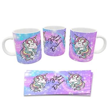 Imagem de Caneca Divertida Unicórnio Sonhos Presente Geek cor:Roxo
