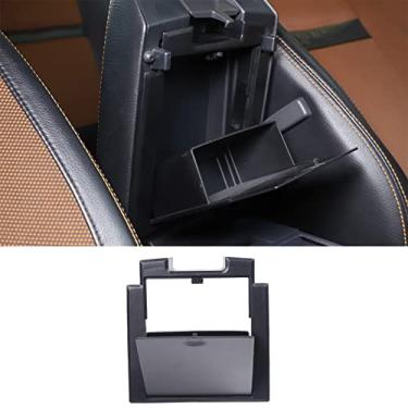 Imagem de PIUGILH Organizador de console central com apoio de braço escondido para Ford Ranger 2015-2021, bandeja oculta com apoio de braço, preta
