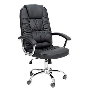 Imagem de Cadeira de Escritório Presidente Giratória com Relax Finland Preta