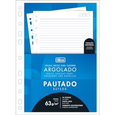 Imagem de Tilibra - Refil Tiliflex para Caderno Argolado Universitário Furação Universal, Tilibra, Académie, 20x27.5cm, Branca, 96 Folhas